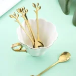 قاشق-چای-خوری-برگ-طلایی
