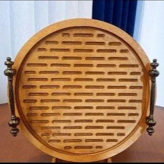 سینی-چوبی-گرد-شیار-دار