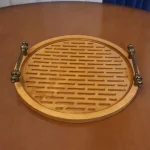 سینی-چوبی-گرد-شیار-دار
