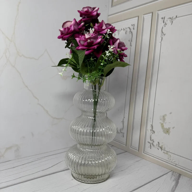 گلدان شیشه ای توپی