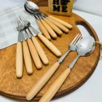 قاشق چنگال چوبی